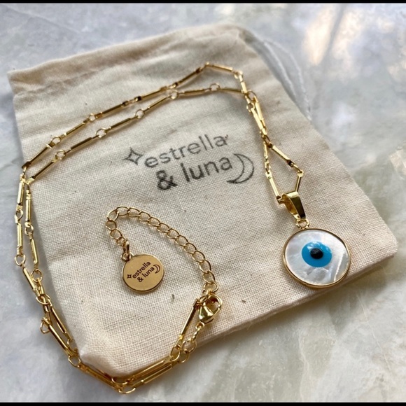 Evil Eye Shell Pendant Necklace - Picture 11 of 11